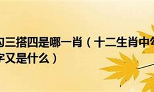 勾三搭四打一生肖_勾三搭四打一生肖号码开过什么生肖号码